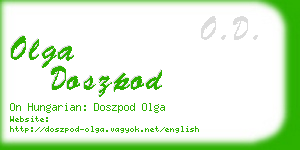 olga doszpod business card